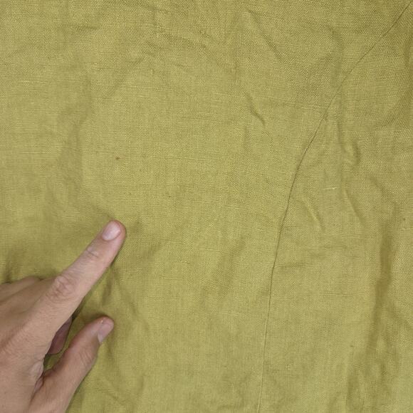 Vintage Chicos Womens Top 2 Large Linen Green Pockets Business Workwear Grandma - Picture 10 of 11